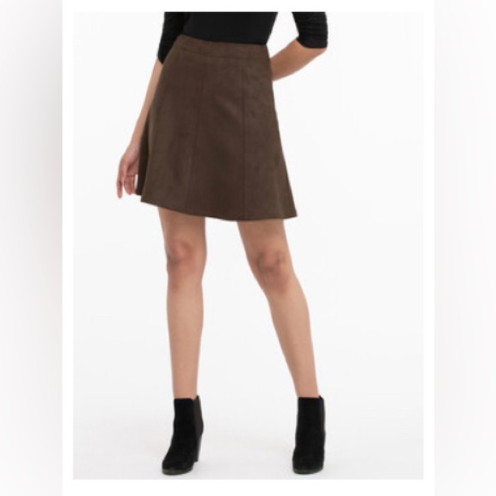 Ricki’s faux suede brown floppy skirt NWT